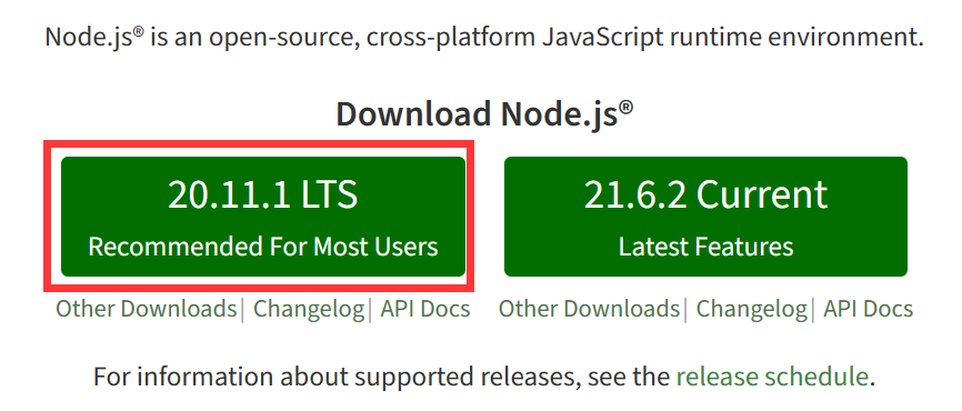 Node.js 下载安装截图